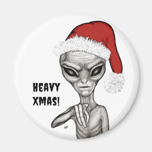 Schlechte Alien, schwere Weihnachten! Magnet (Vorne)