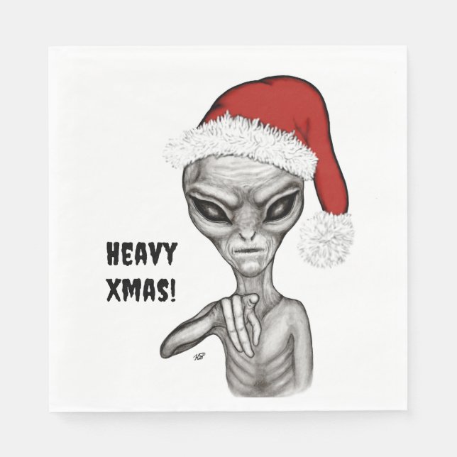 Schlechte Alien, schwere Weihnachten! Serviette (Vorderseite)