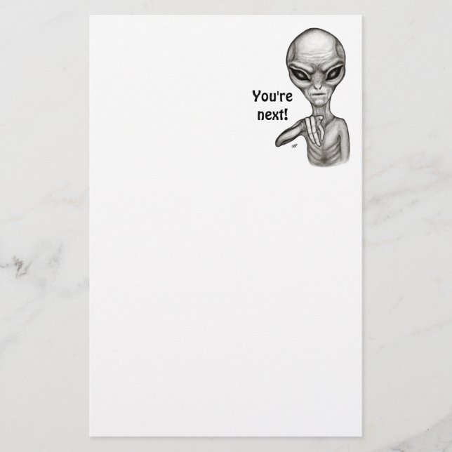 Schlechte Alien, Sie sind als Nächstes dran! Brief Briefpapier (Vorderseite)