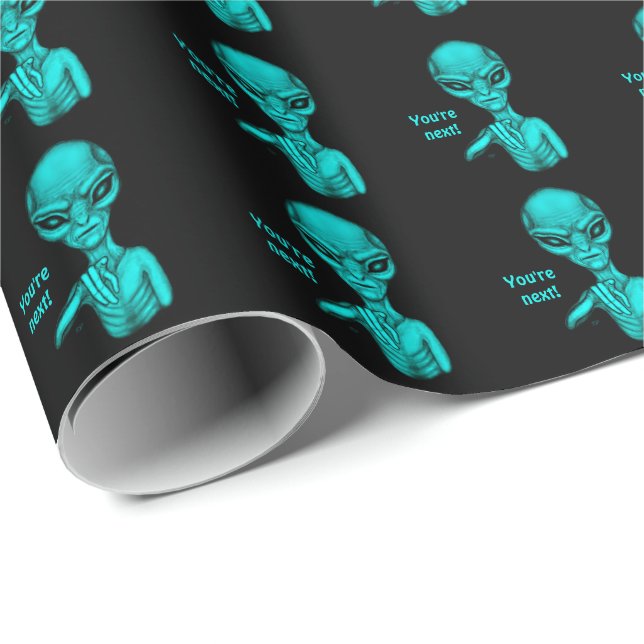 Schlechte Alien, Sie sind als Nächstes dran! Geschenkpapier (Rolleneckpunkt)