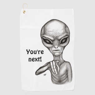 Schlechte Alien, Sie sind als Nächstes dran! Golfhandtuch