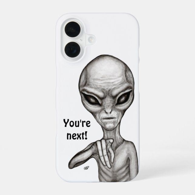 Schlechte Alien, Sie sind als Nächstes dran! iPhone 16 Hülle (Rückseite)