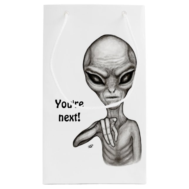 Schlechte Alien, Sie sind als Nächstes dran! Kleine Geschenktüte (Rückseite)