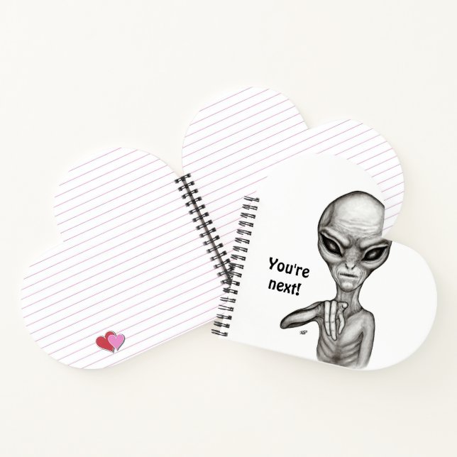 Schlechte Alien, Sie sind als Nächstes dran! Notiz Notizbuch (Innenseite)