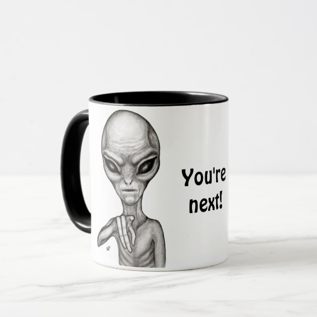 Schlechte Alien, Sie sind als Nächstes dran! Tasse (Vorderseite Links)