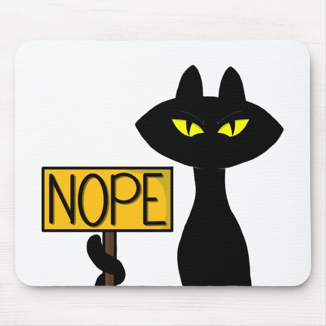Schlechte Boogie -Die Katze- "NEIN" lustige Maus P Mousepad (Vorne)