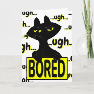 Schlechte Boogie sarkastische schwarze Katze Gebur Karte