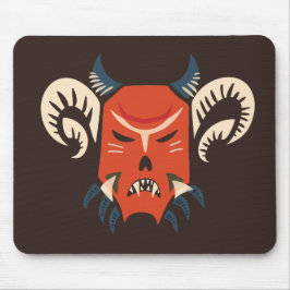 Schlechte Dämon-Maske mit Hörnern Mousepad