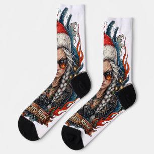 Schlechte Frau Claus Biker Socken Biker-Ehefrau
