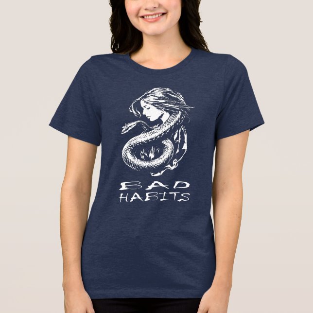Schlechte Gewohnheiten Tri-Blend Shirt (Vorderseite)