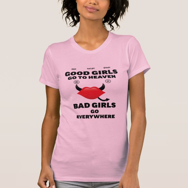 Schlechte Girls gute Mädchen, rosa Liebhaber, HEAV T-Shirt (Vorderseite)
