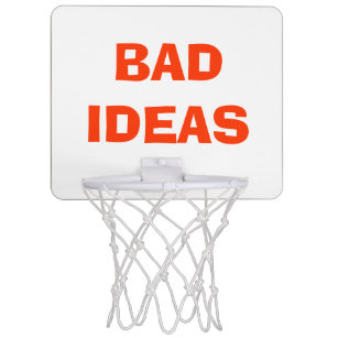 "schlechte Ideen" über den Müllhaufen Mini Basketball Netz