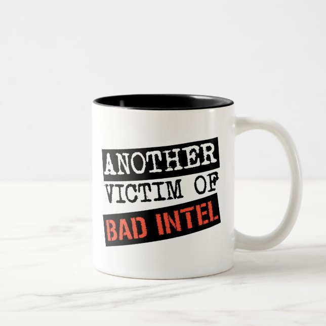 SCHLECHTE INTEL-Tasse Zweifarbige Tasse (Rechts)