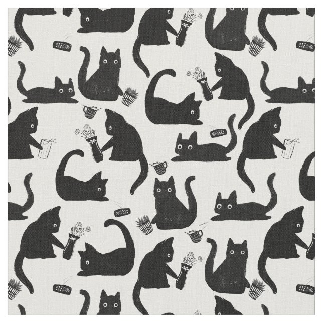 Schlechte Katzen klopfen über Stoff (Nahaufnahme)