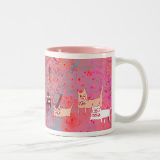 schlechte Katzen Zweifarbige Tasse