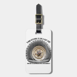 Schlechte Lage wie flacher Tritt Gepäckanhänger