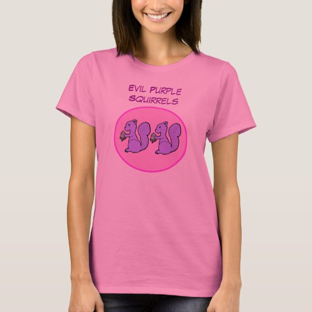 Schlechte lila Eichhörnchen T-Shirt (Vorderseite)