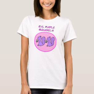 Schlechte lila Eichhörnchen T-Shirt