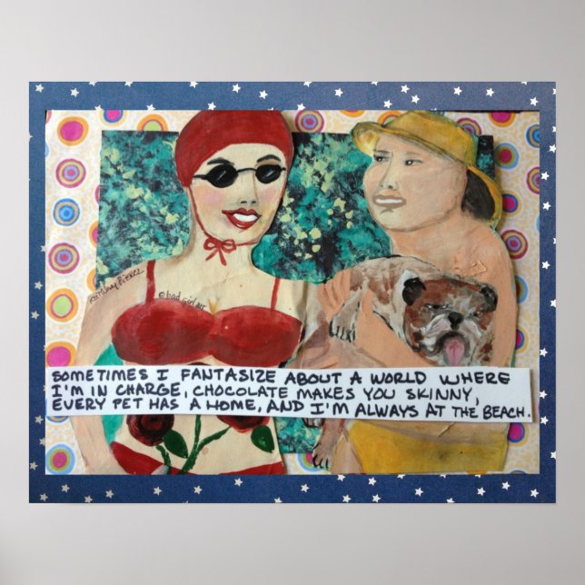 SCHLECHTE MÄDCHENKUNST - MANCHMAL FANTASSE ICH AN  POSTER (Vorne)