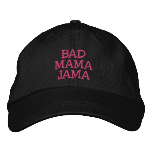 SCHLECHTE MAMA JAMA BESTICKTE BASEBALLKAPPE (Vorderseite)