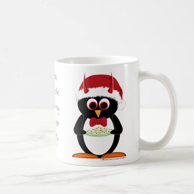 Schlechte Penguin-WeihnachtsTasse Kaffeetasse (Rechts)