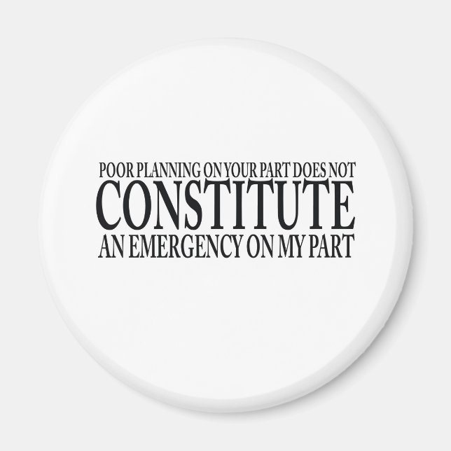 Schlechte Planung auf Ihrer Seite Magnet (Vorne)