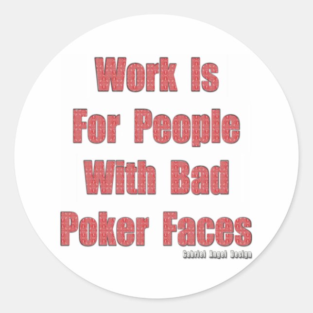 schlechte Poker-Gesichter Runder Aufkleber (Vorderseite)