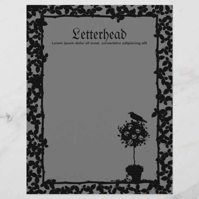 Schlechte Topiary-Koordinaten Briefbogen (Vorderseite)