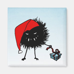 Schlechte Weihnachtswanzen-öffnendes Geschenk Magnet