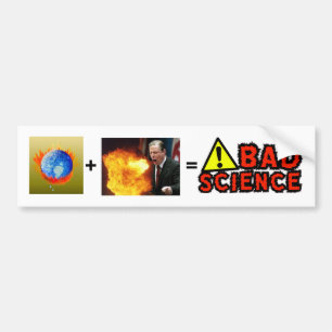 SCHLECHTE WISSENSCHAFT, AL GORE, brennende Erde, Autoaufkleber