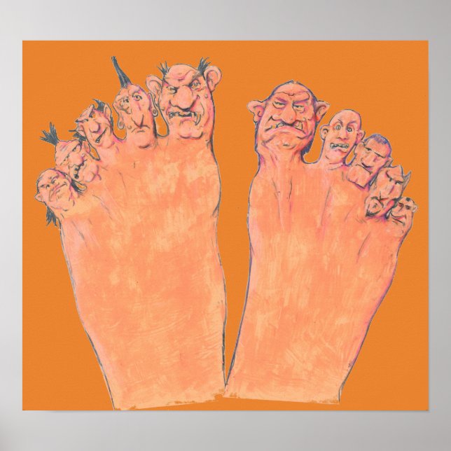 Schlechte Zehen Poster (Vorne)