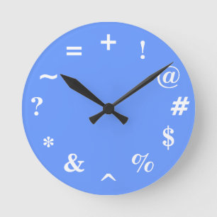 Schlechte Zeit - blau Runde Wanduhr