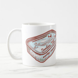 Schlechter Atem, lustige Sardinen Kaffeetasse