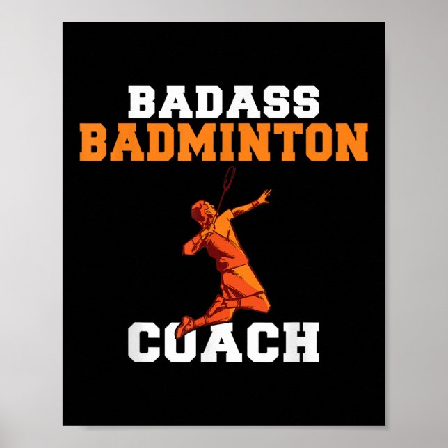 Schlechter Badminton Coach  Poster (Vorne)