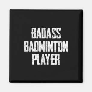 Schlechter Badminton-Spieler Fette Schriftart Auss Magnet
