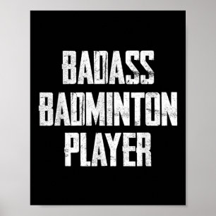 Schlechter Badminton-Spieler Fette Schriftart Auss Poster