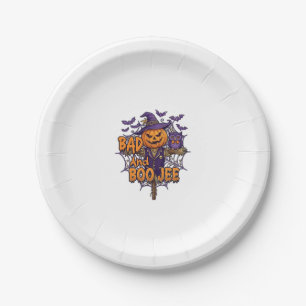 Schlechter Boo Jee Kürbis Vogelscheuche Violette E Pappteller