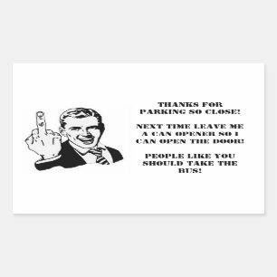 Schlechter Fahrer-Parkaufkleber Rechteckiger Aufkleber