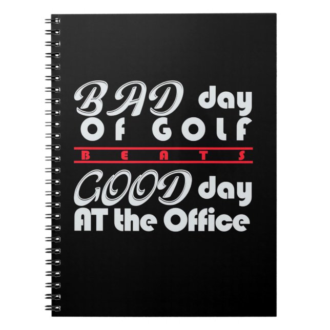 Schlechter Golfer-Tag Notizblock (Vorderseite)