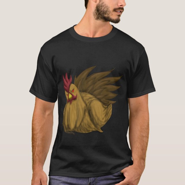 Schlechter Huhn-T - Shirt (Schwarzes) (Vorderseite)
