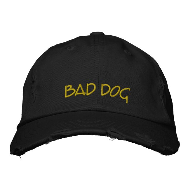 Schlechter Hund Bestickte Kappe (Vorderseite)