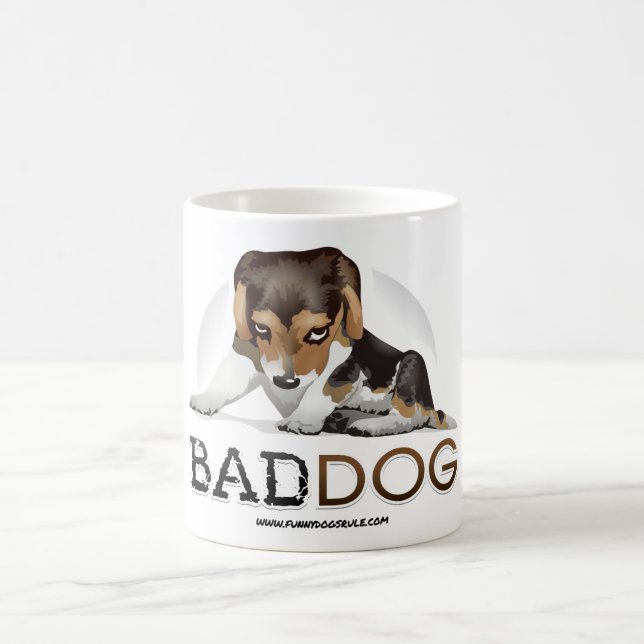Schlechter Hund, lustiger Hundekaffee u. Tee-Tasse Tasse (Mittel)