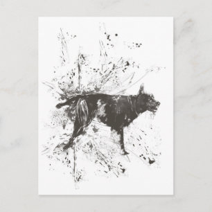 Schlechter Hund Postkarte