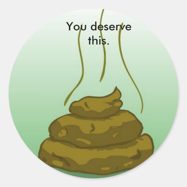 Schlechter kack runder aufkleber (Vorderseite)