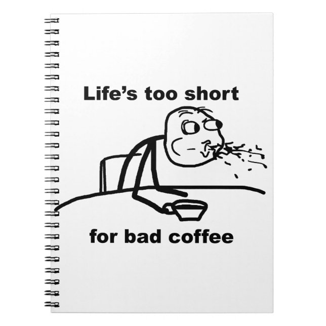 Schlechter Kaffee Notizblock (Vorderseite)