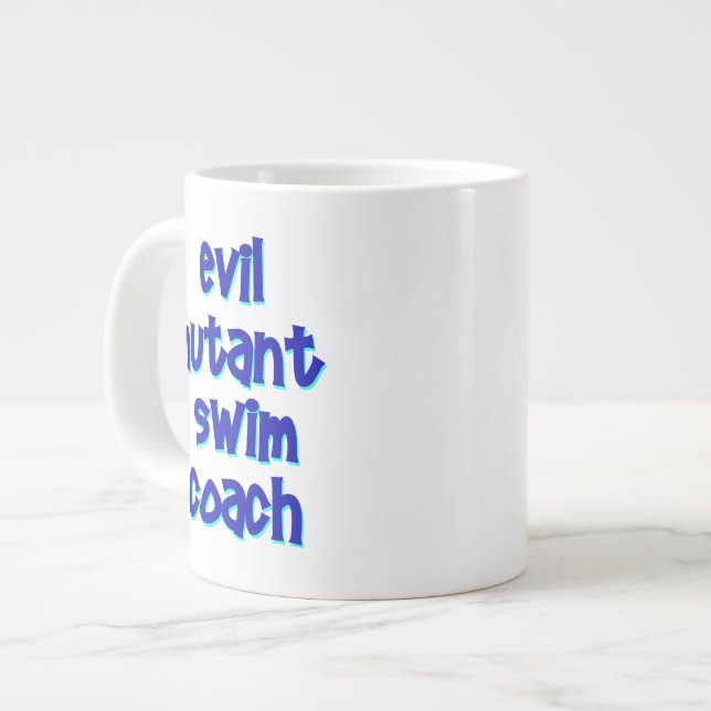 Schlechter Mutant-Schwimmen-Trainer Jumbo-Tasse (Vorderseite Links)