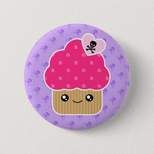 Schlechter niedlicher kleiner Kuchen des TodKawaii Button