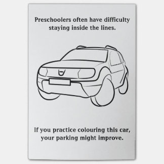 Schlechter Parkjob Post-it Klebezettel