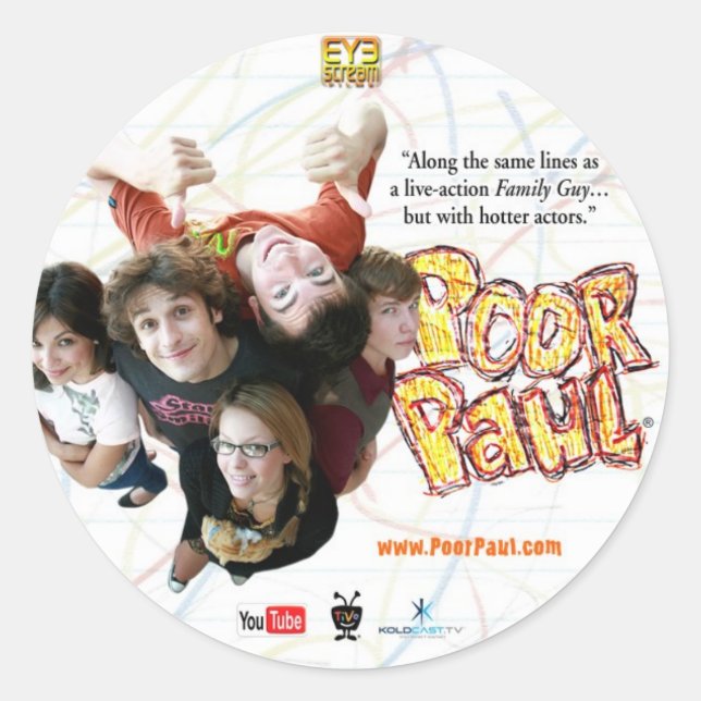 Schlechter Paul-Aufkleber Runder Aufkleber (Vorderseite)