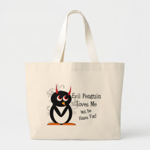 Schlechter Penguin in der Liebe-Taschen-Tasche Jumbo Stoffbeutel